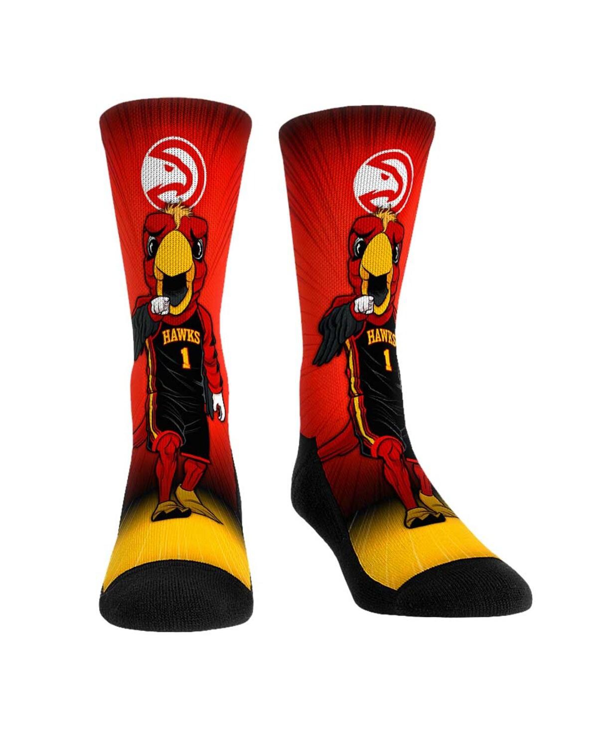Men's and Women's Rock 'Em Socks Atlanta Hawks Mascot Pump Up Crew Socks - Multi