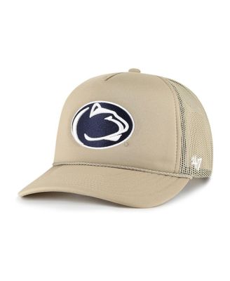 Men's Khaki Penn State Nittany Lions Foam Front Mesh Trucker Snapback Hat
