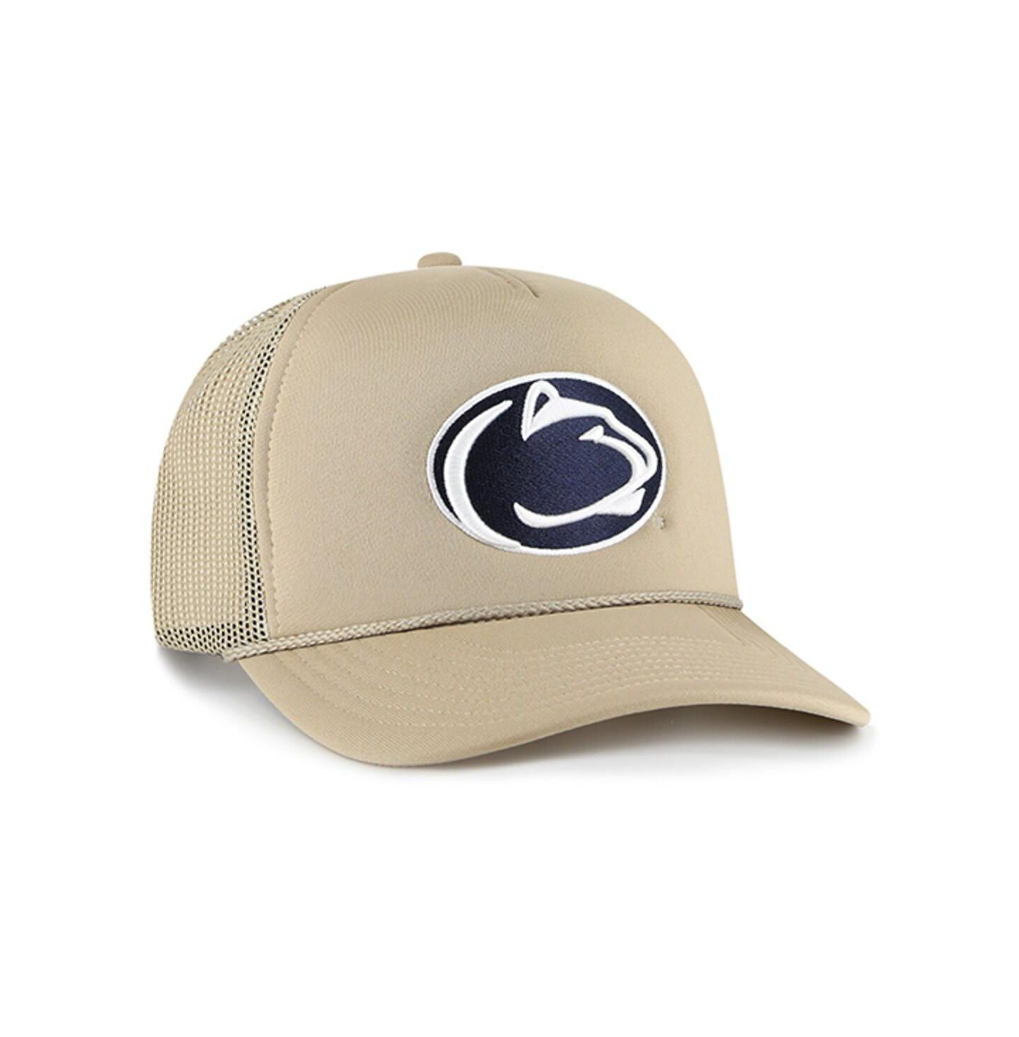 Мужская кепка '47 Brand Khaki Penn State Nittany Lions Foam Front Mesh Trucker Snapback Hat — фото 3
