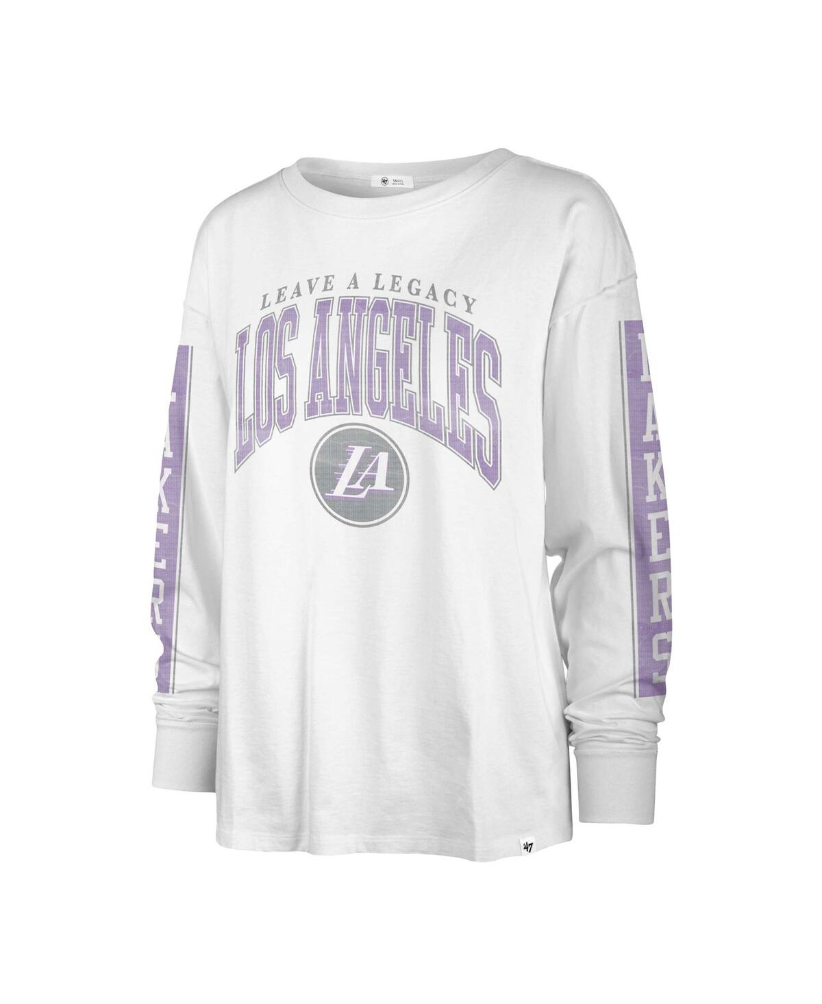 Shop 47 Brand Women's ' White Los Angeles Lakers City Edition Soa Long Sleeve T-shirt