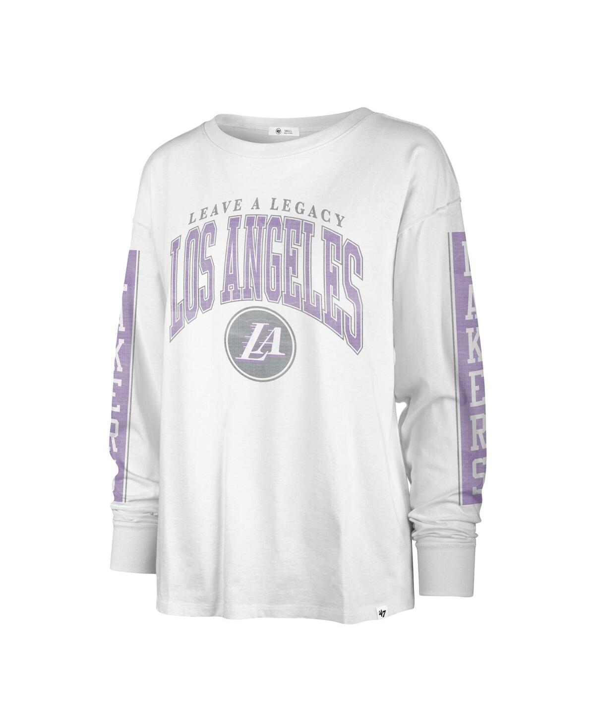 Women's '47 BrandLos Angeles Lakers City Edition Soa Long Sleeve T-shirt - White