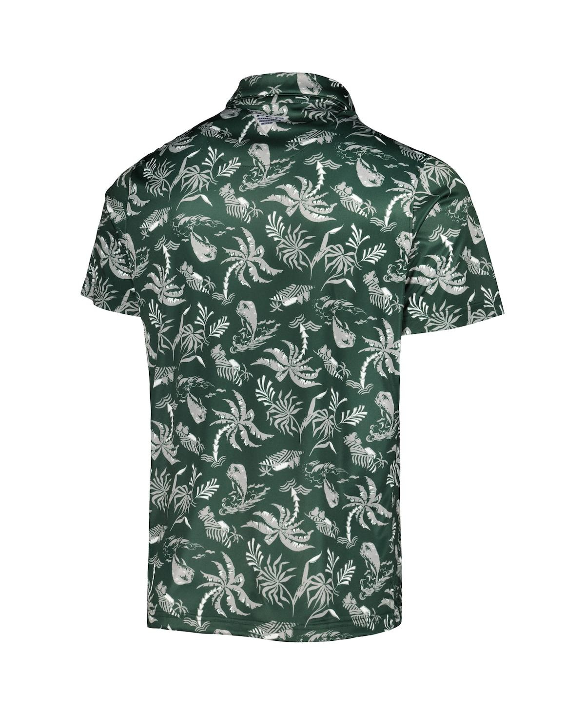 Columbia Green Michigan State Spartans Super Terminal Tackle Omni-shade Polo In Green