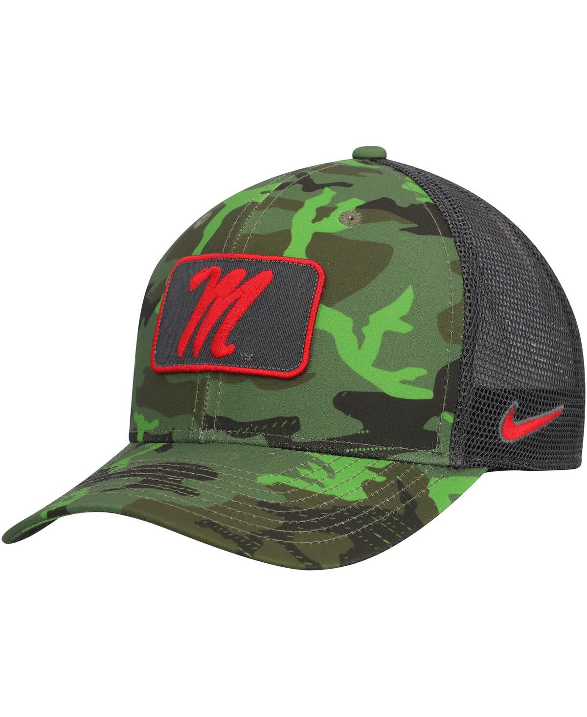 Men's Nike Black Ole Miss Rebels Classic99 Veterans Day Trucker Snapback Hat - Black