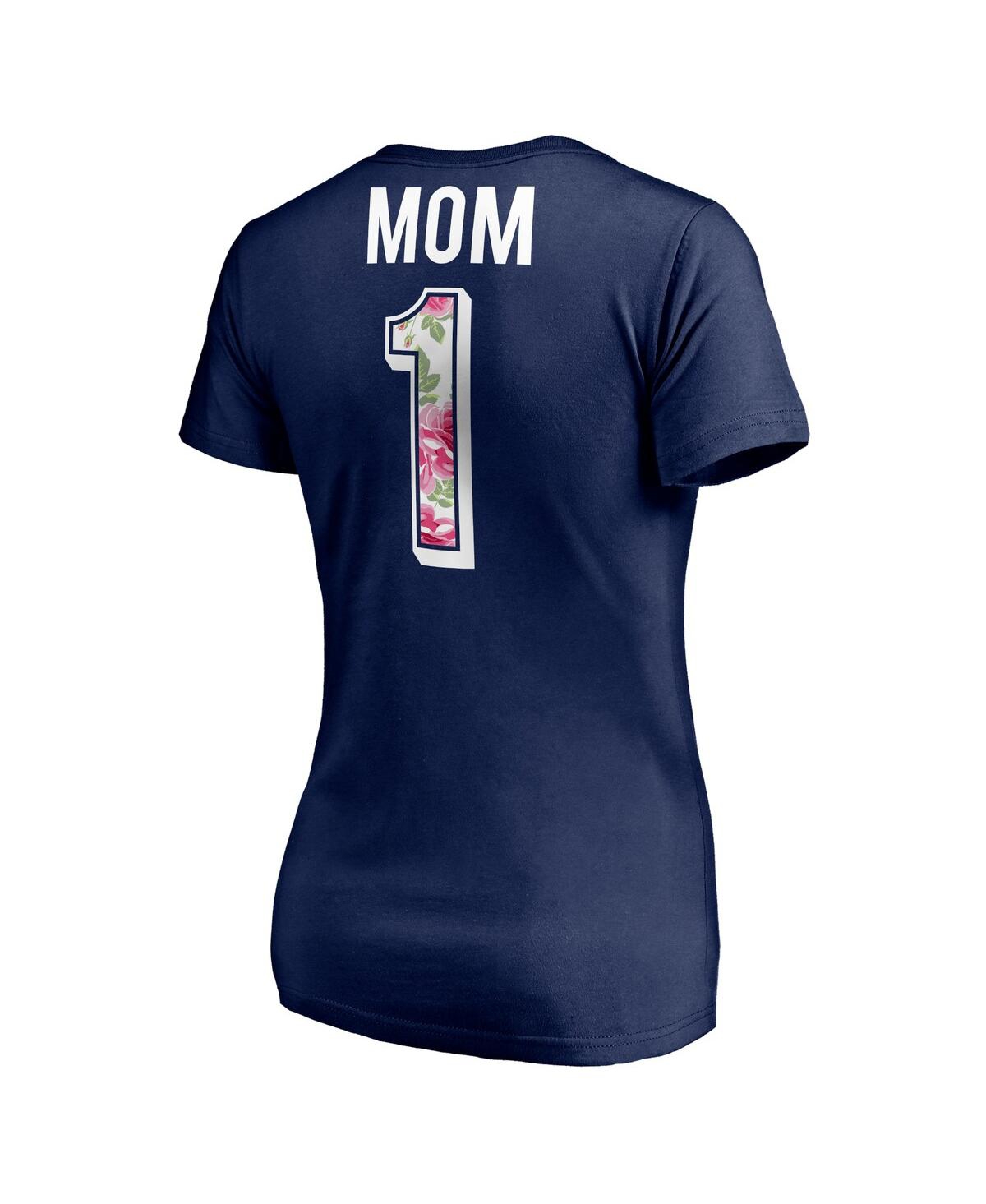 Women's FanaticsNotre Dame Fighting Irish Mother's Day Logo V-Neck T-shirt - Navy