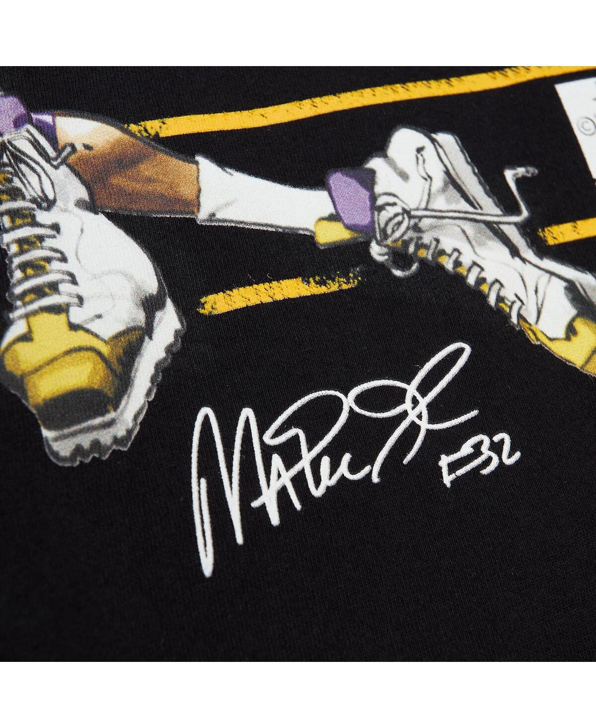 Men's Mitchell & Ness Magic JohnsonLos Angeles Lakers Hardwood Classics Caricature T-shirtMen's Mitchell & Ness Magic JohnsonLos Angeles