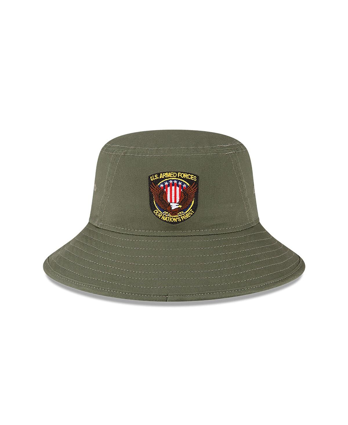 NEW ERA MEN'S NEW ERA GREEN OAKLAND ATHLETICS 2023 ARMED FORCES DAY BUCKET HAT 