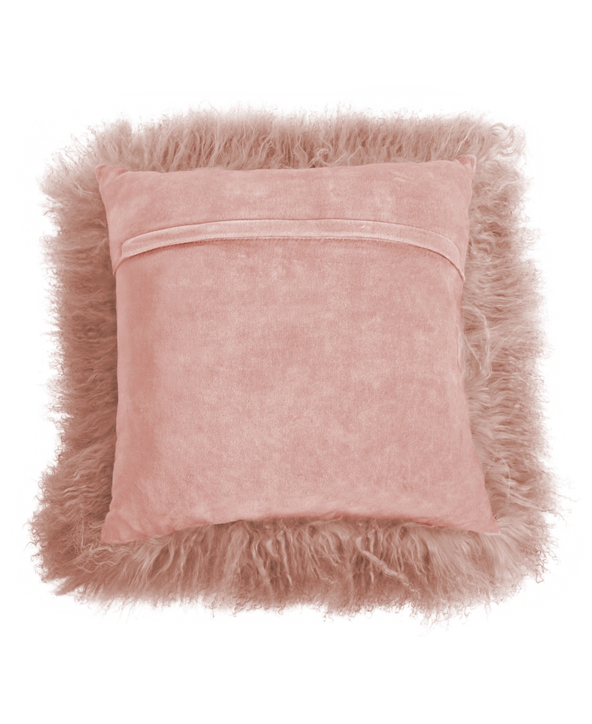 Millihome Mongolian Lamb Fur Square Decorative Pillow,