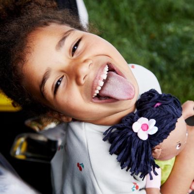 Cari 12" Soft Doll with Black and Embroidered Face