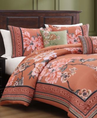 Rossana Bedding 100% Cotton 5-Piece King Size Reversible Comforter Set