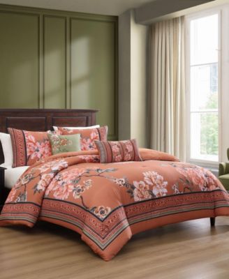 Rossana Bedding 100% Cotton 5-Piece King Size Reversible Comforter Set