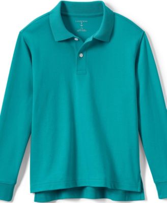 Girls Long Sleeve Interlock Polo Shirt