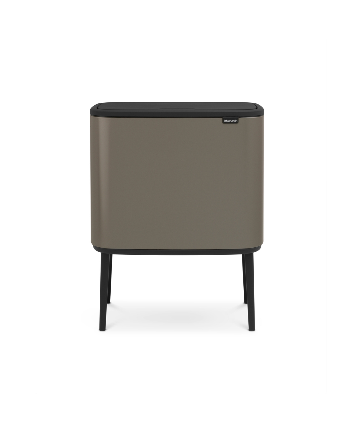 Brabantia Bo Touch Top Trash Can, 9.5 Gallon, 36 Liter In Platinum