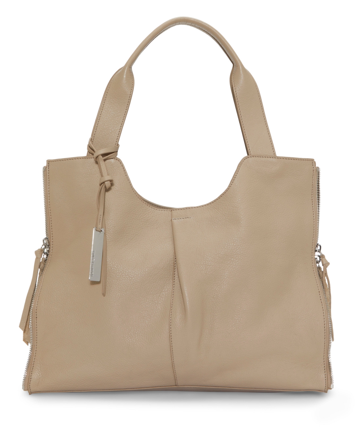 Vince Camuto Corla Leather Tote In Almond Beige