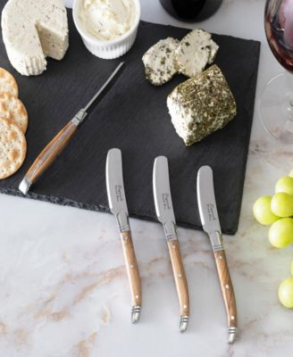 Connoisseur Laguiole Set of 4 Spreaders with Olive Wood Handles