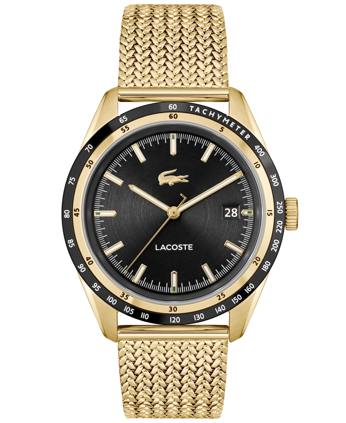 Lacoste Men's Everett Gold-tone Stainless Steel Mesh Bracelet Watch 40mm