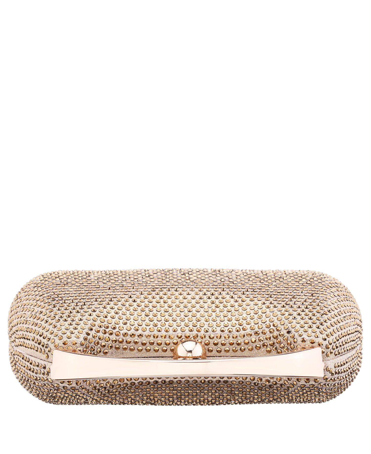 Crystal Minaudiere with Metal Handle