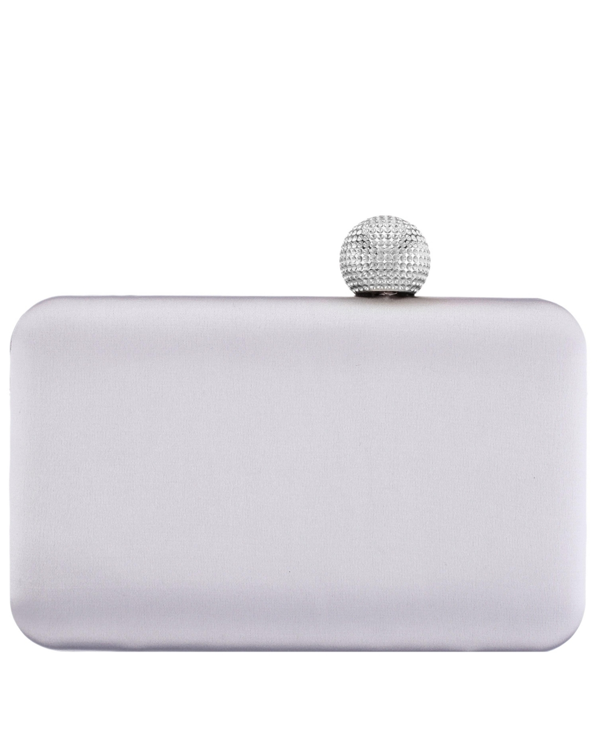 Satin Minaudiere with Crystal Clasp - Pearl Rose