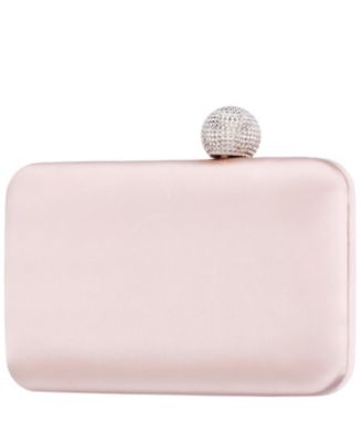 Satin Minaudiere Crystal Clasp Clutch