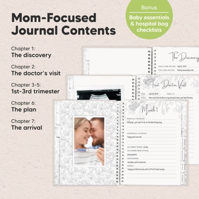 Pregnancy Journal, Pregnancy Announcements, 80 Pages Hard Cover Pregnancy Book For Mom To Be Gift