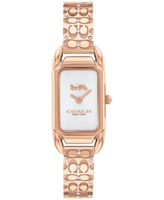 Women's Cadie Signature C Rose Gold-Tone Stainless Steel Bangle Watch, 28.5 x 17.5mm