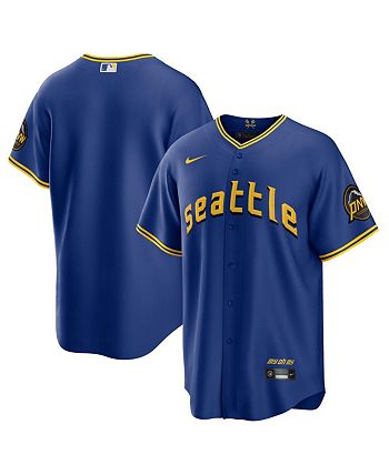 Men's Seattle Mariners Nike Black/White Official Replica Jersey