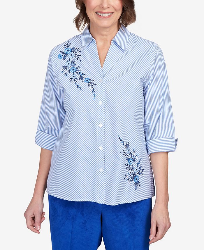 Macys alfred dunner petite tops 2025