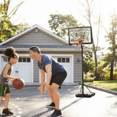 Portable Basketball Hoop with Backboard, Wheels, 8-10 ft,