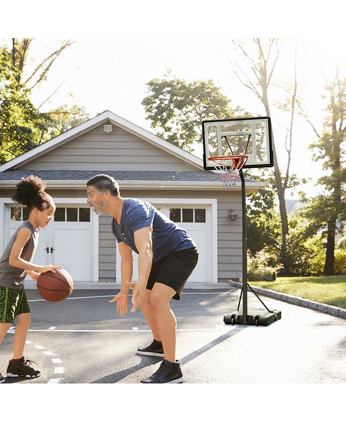 Soozier Portable Basketball Hoop System Stand with 34in Backboard
