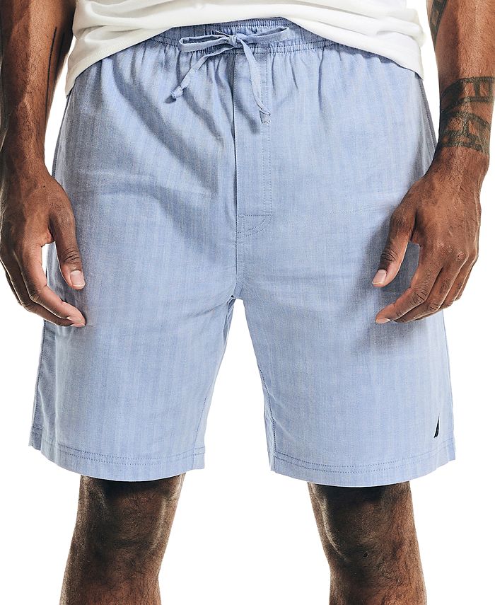 Nautica Men's Sleepwear, Blue Herringbone Short - Macy's