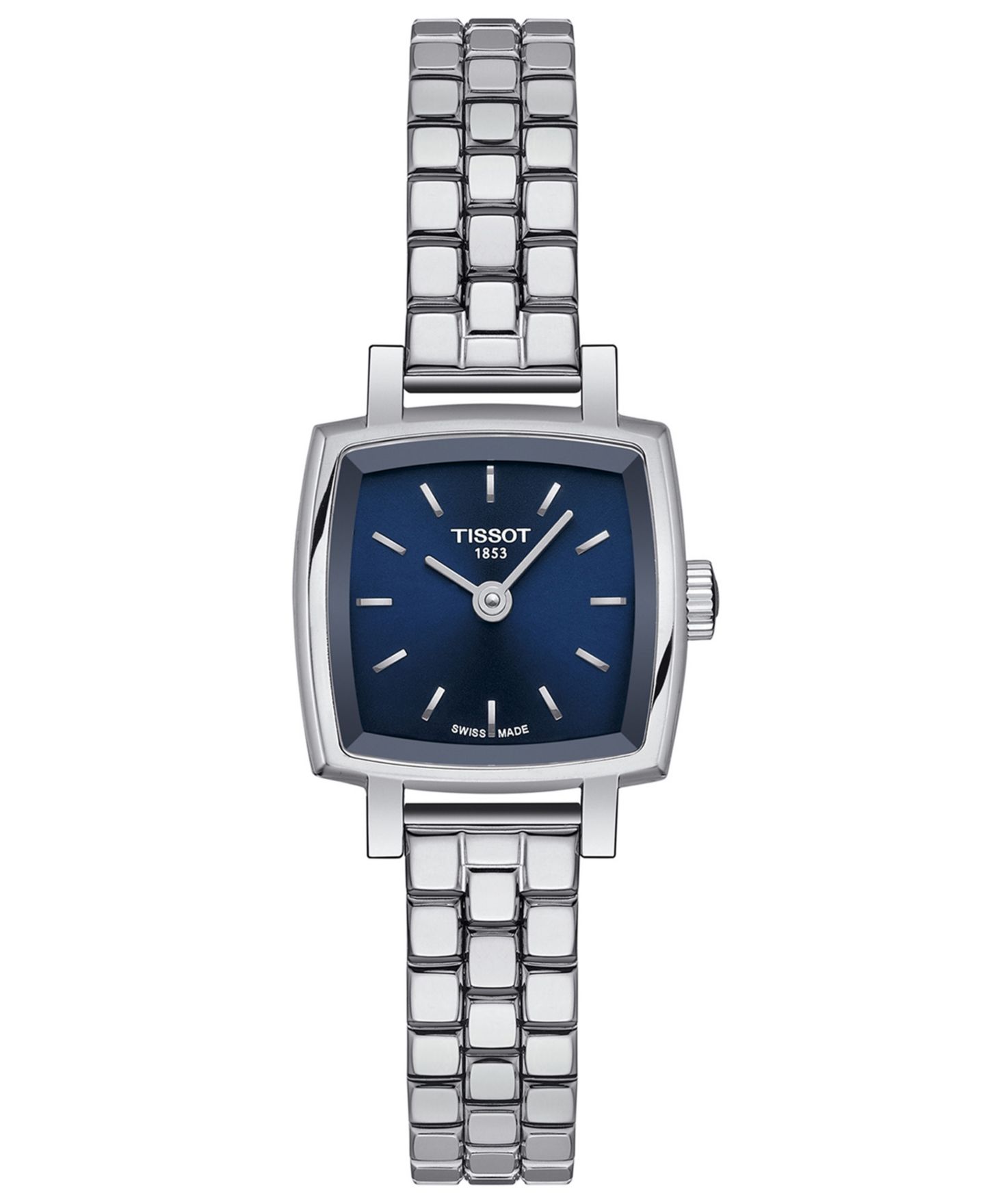 Женские часы Tissot Swiss Lovely Square Stainless Steel Bracelet Watch 20mm — фото 1