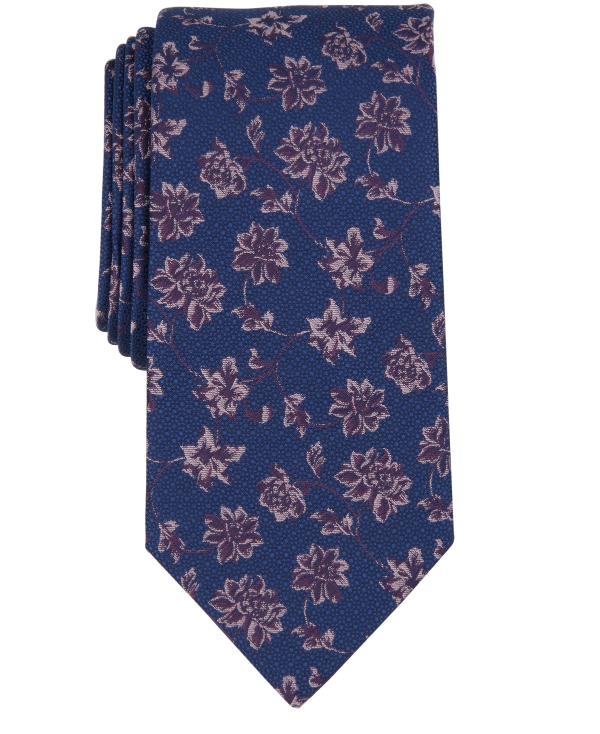 Michael Kors Men's Gegan Floral-print Tie In Rose