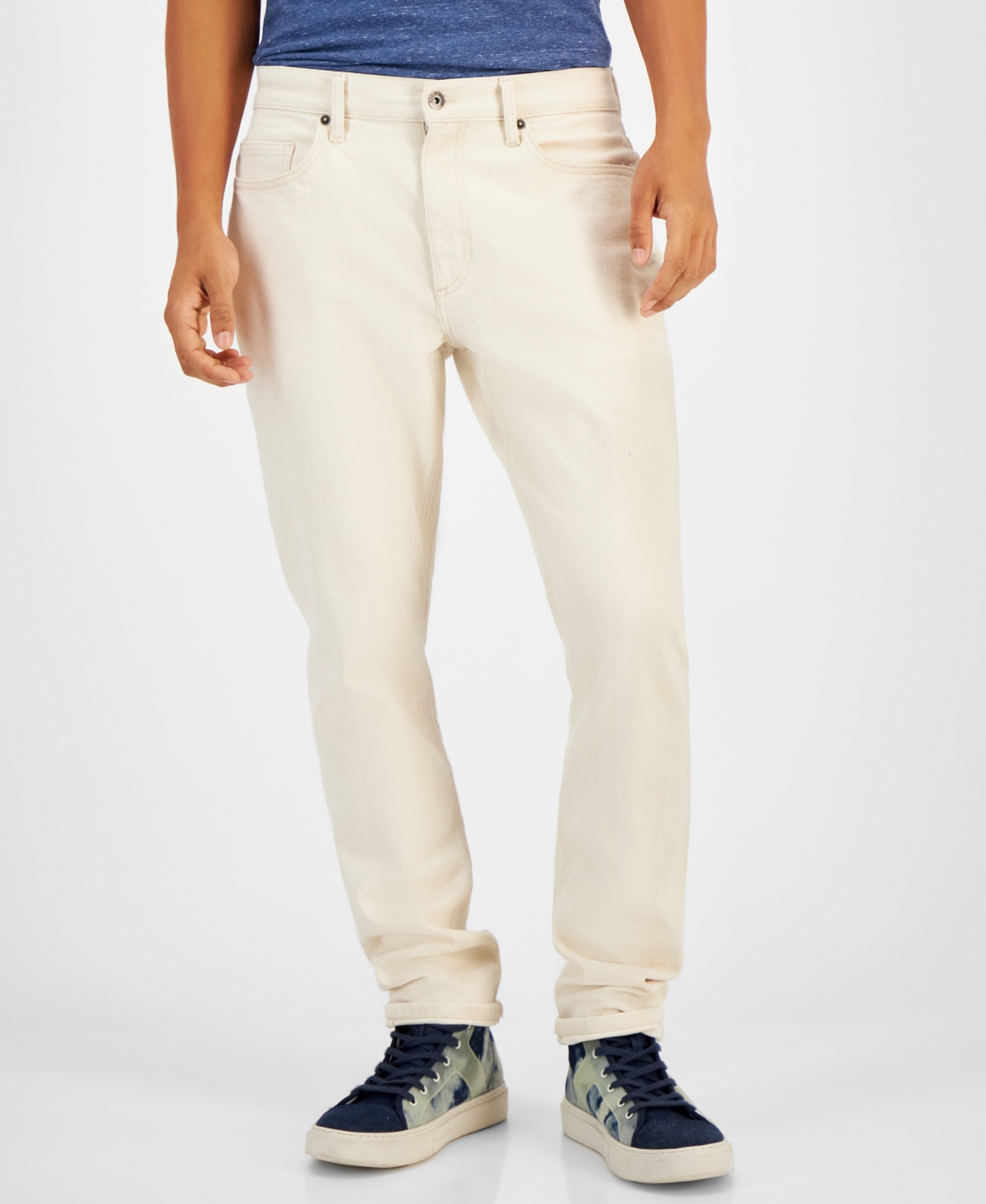 Sun + Stone Men's Natural Athletic Slim-fit Jeans, Created For Macy's In Ecru Wash