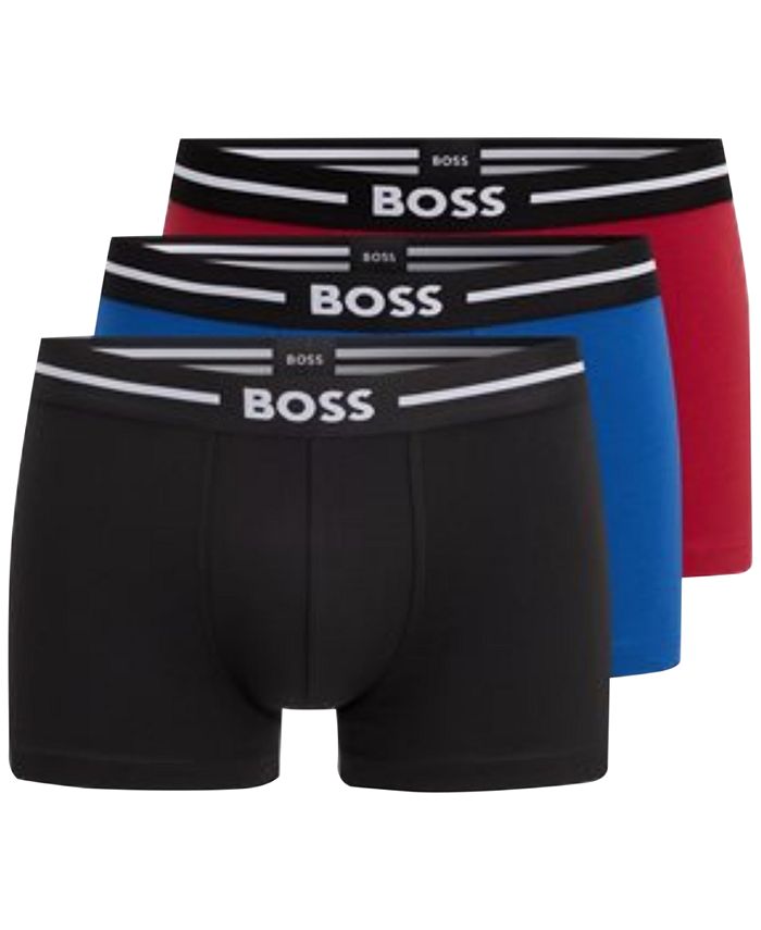 BOSS Men's 3-Pk. Bold Boxer Trunks - Macy's