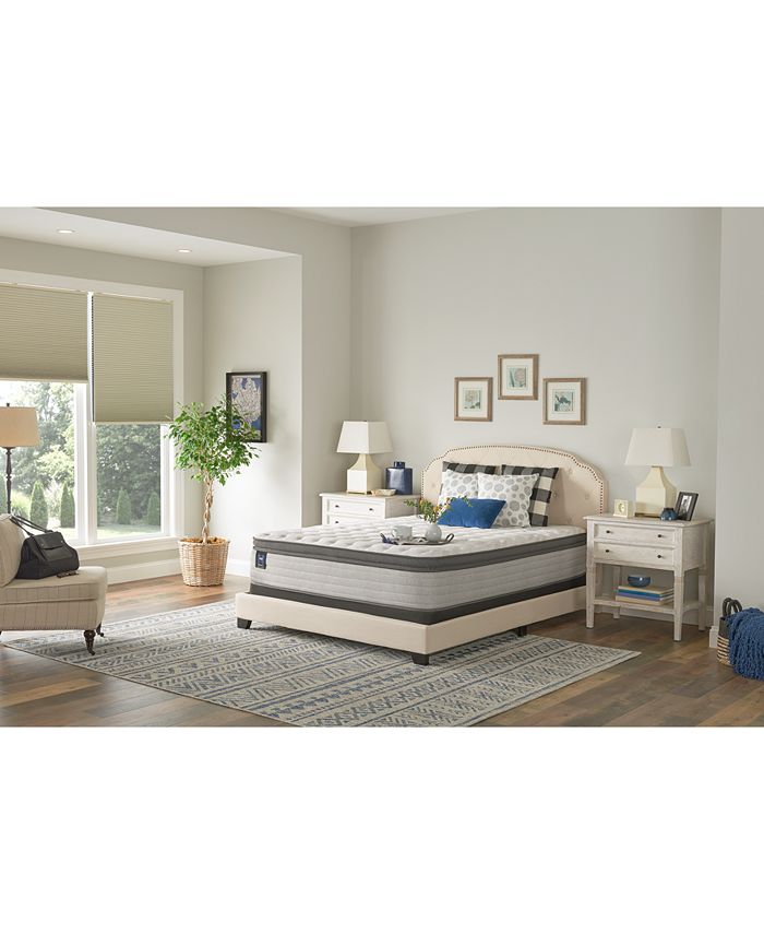 Sealy Spring Bloom Soft Euro Pillow Top 14" Mattress Set Queen Macy's