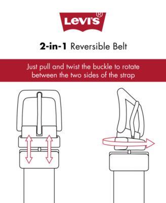 Levi's Men's Reversible Logo Plaque Belt