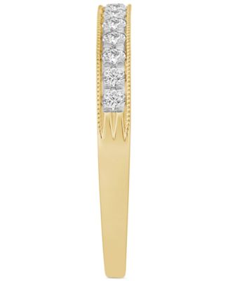 Diamond Milgrain Band (1/4 ct. t.w.) in 14k White or Yellow Gold