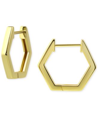 Giani Bernini - Polished Hexagon Small Hoop Earrings in 18k Gold-Plated Sterling Silver or Sterling Silver