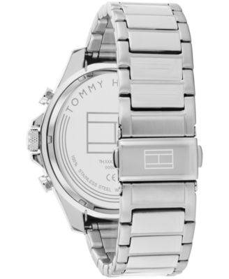Men's Multifunction Silver-Tone Stainless Steel Watch 46mm