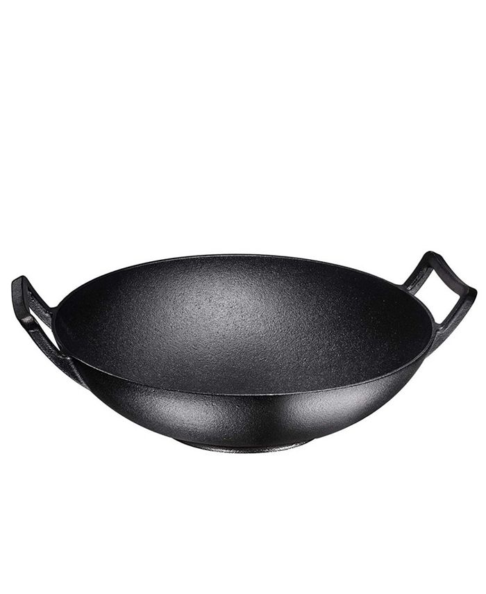Bruntmor 14 Inch Enameled Cast Iron Wok/Pot. 14