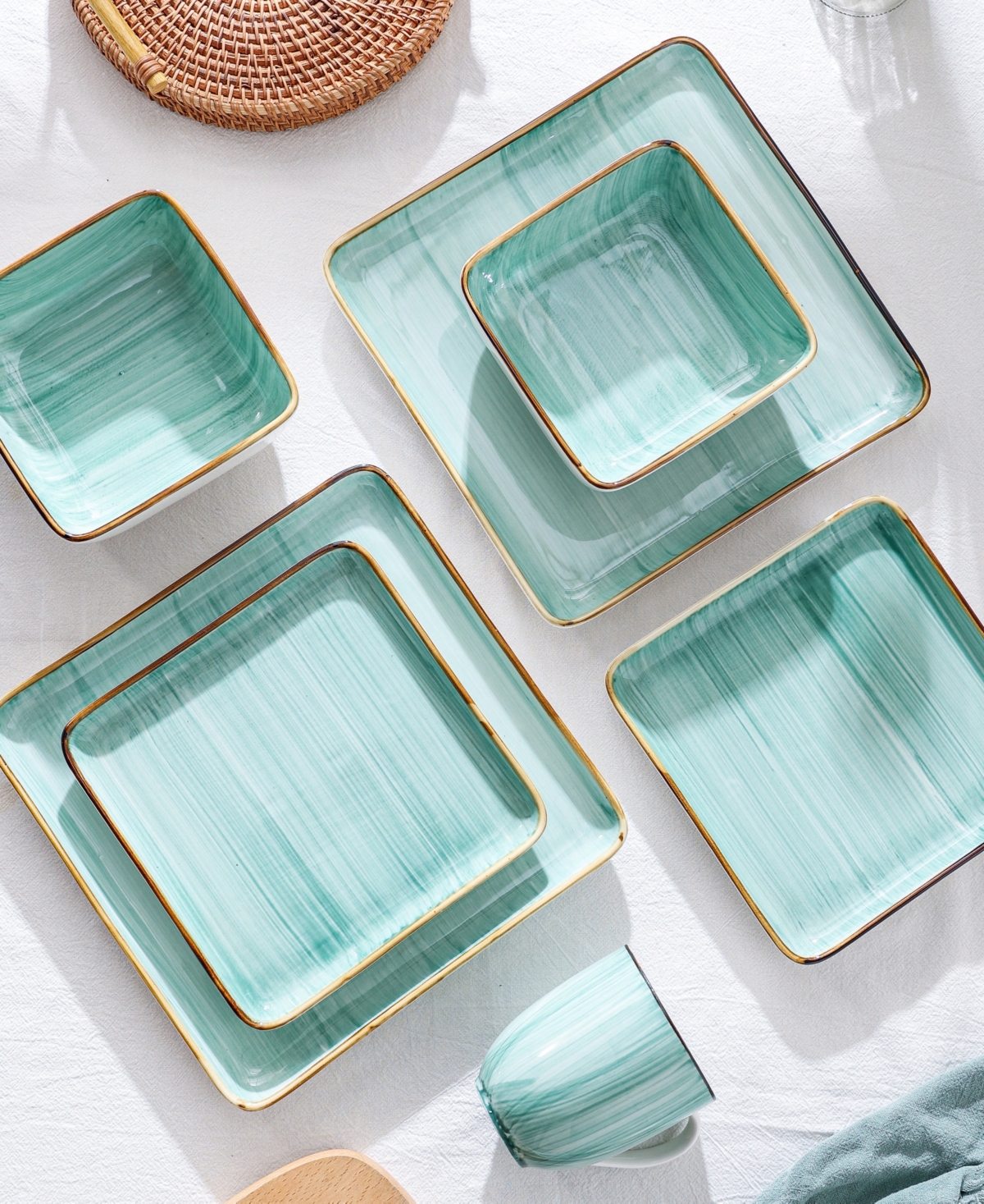 Stone Lain Esmeralda Pc. Dinnerware Set, Service for 8