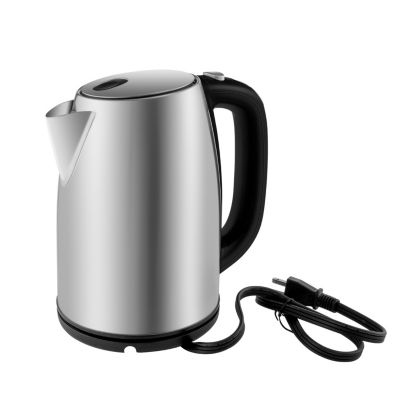 Stainless Steel Electric Hot Water Kettle with Visible Window- 1.7 Liter, Silver
