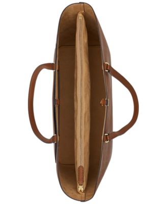 Karly Crosshatch Leather Large Tote