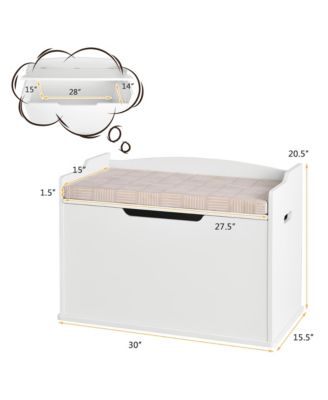 Wooden Toy Box Kids Storage Chest Lift Top Bench Seat