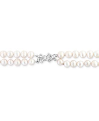 EFFY&reg; Freshwater Potato Pearl (6-1/3 - 7-1/3mm) Layered 19" Collar Necklace (Also available in white & pink and white & gray)