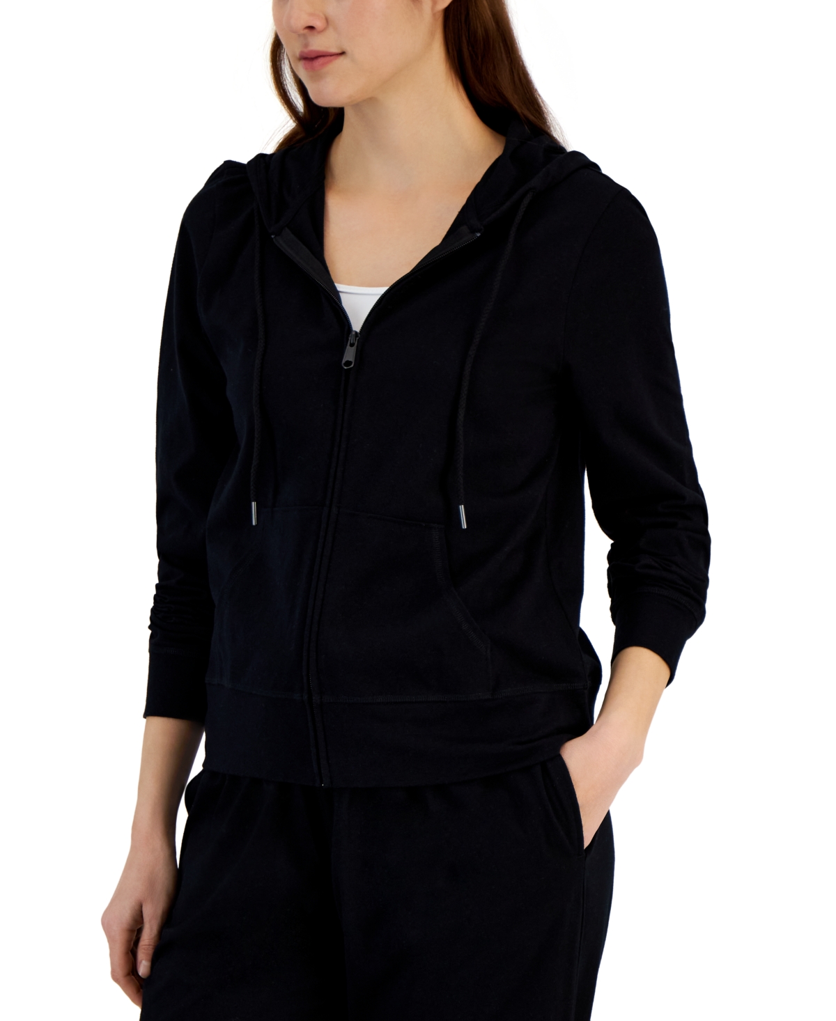 Women's Retro Recycled Full Zip Jacket, Created for Macy's - Grey Whisper Heather