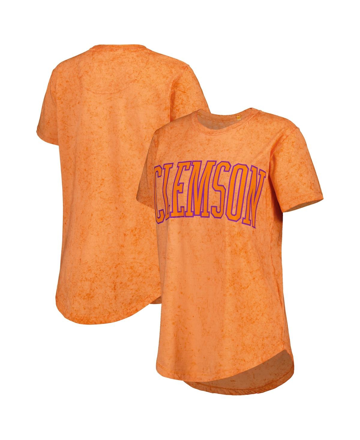 Shop Pressbox Women's  Orange Clemson Tigers Southlawn Sun-washed T-shirt