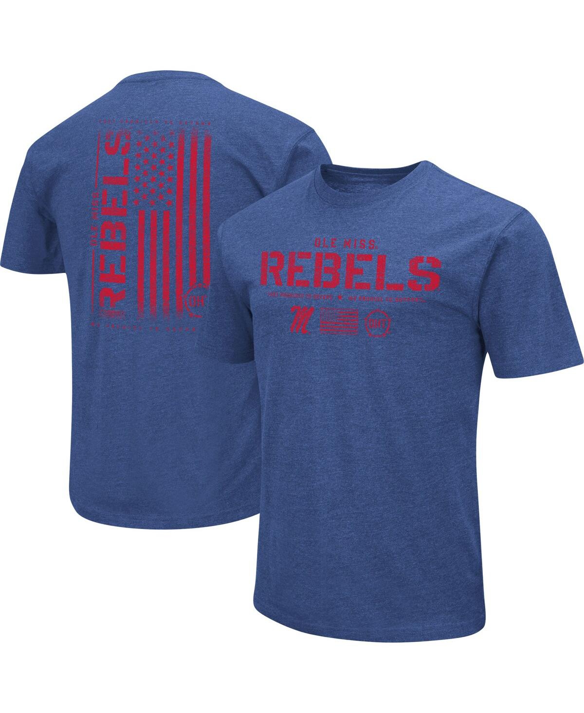 Men's Colosseum Royal Ole Miss Rebels Oht Military-Inspired Appreciation Flag 2.0 T-shirt - Royal