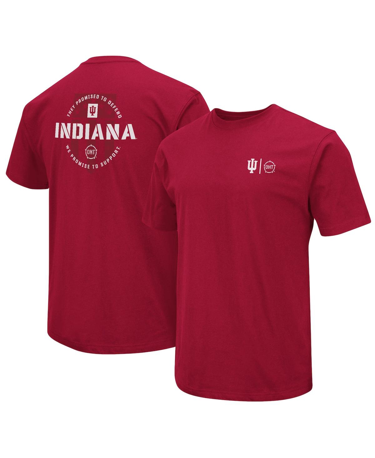 Men's Colosseum Crimson Indiana Hoosiers Oht Military-Inspired Appreciation T-shirt - Crimson