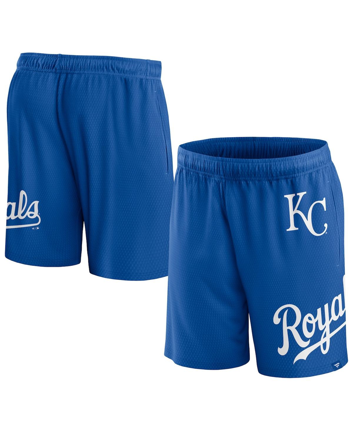 Shop Fanatics Men's  Royal Kansas City Royals Clincher Mesh Shorts