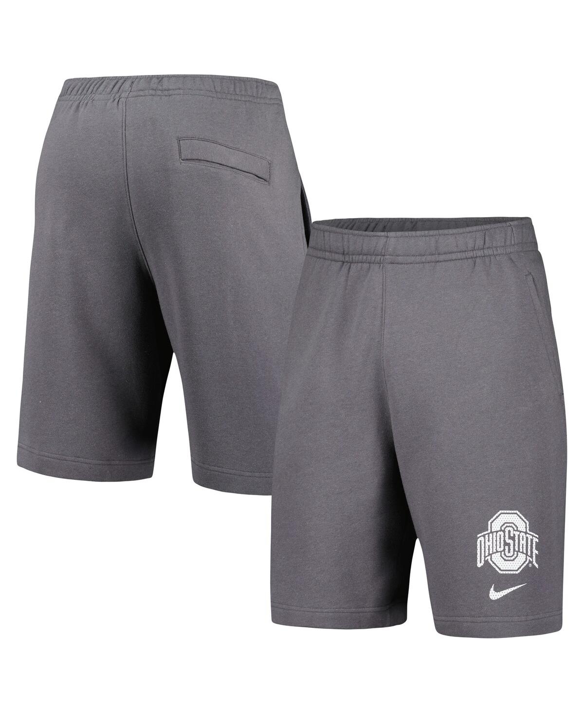 Shop Nike Men's  Gray Ohio State Buckeyes Fleece Shorts